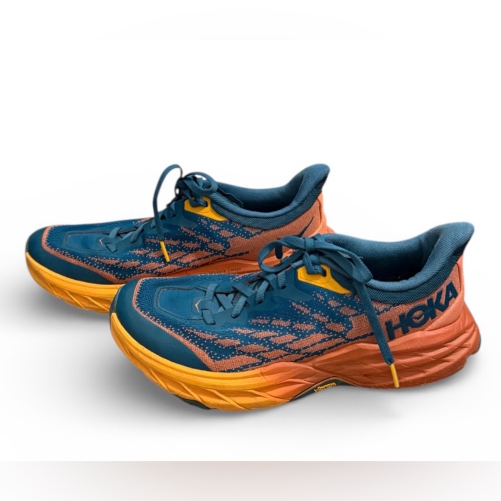 Reposhing Hoka Men’s Athletic Shoes Teal Blue and Orange